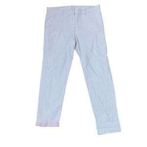 Khakis by Gap‎ Skinny Mini Pink Striped Rolled Pants Mid-Rise Stretch Women 6